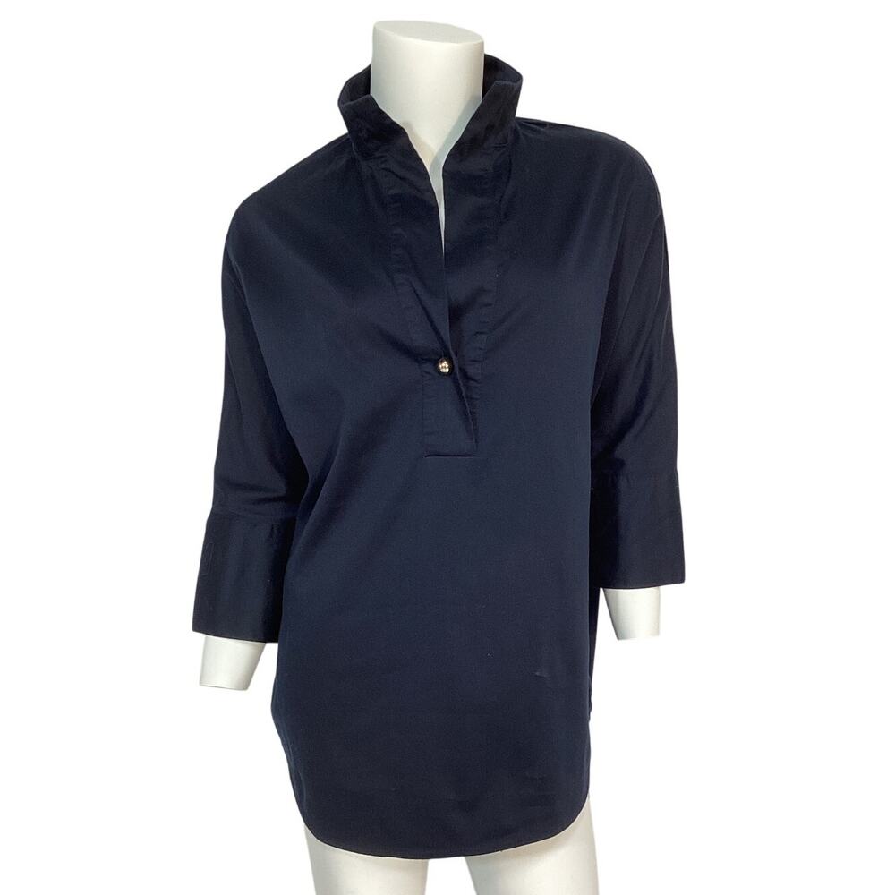 Tuckernuck Classic Navy Willow Blouse Size XXS